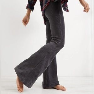 Aerie Groove-On Velour High Waisted Flare Pant